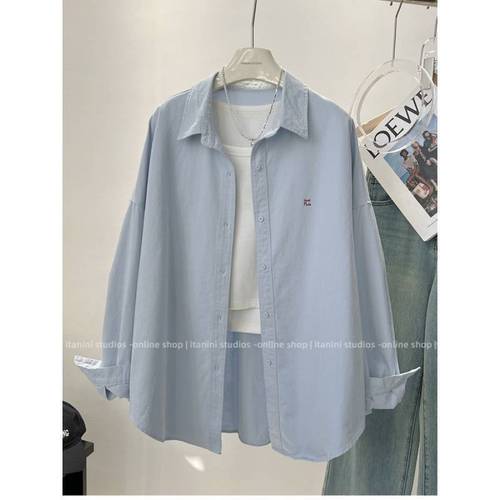 Yellow Age-Defying Korean-Style Shirt Jacket for Women: Early Autumn French-Style Loose-Fit, Slimming Long-Sleeve Shirt with Cardigan-Like Outerwear Top