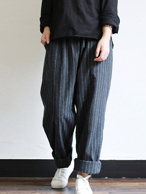 Striped Long Pants Image 1