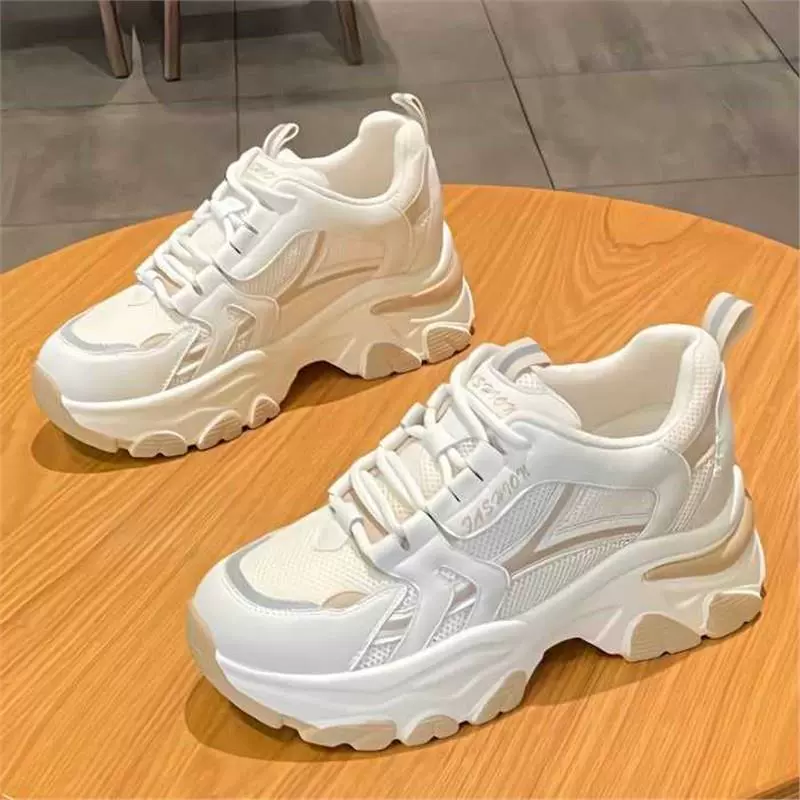 Женская обувь Torre, увеличивающая внутреннюю высоту 7 см, новинка 2023 года, весенне-летняя сетчатая обувь, женская повседневная Маленькая женская обувь из дышащей сетки