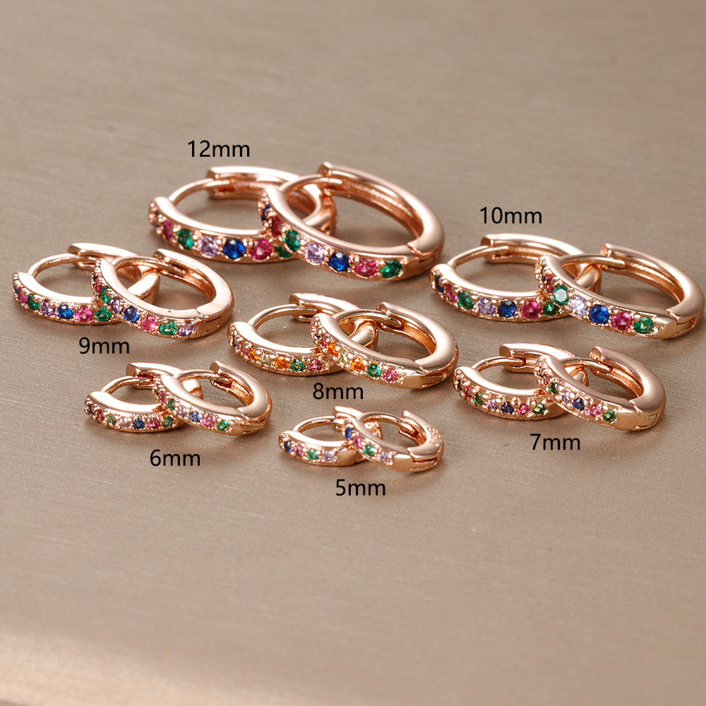 15g Weight Rhinestones Inlay Material Earrings Classification 1 Pair Quantity Daily Occasion Copper Material Geometric Pattern Women's Gender Plating, Inlay Design Simple Style Style 1 Pair Simple Style Geometric Plating Inlay Copper Rhinestones Earrings 1