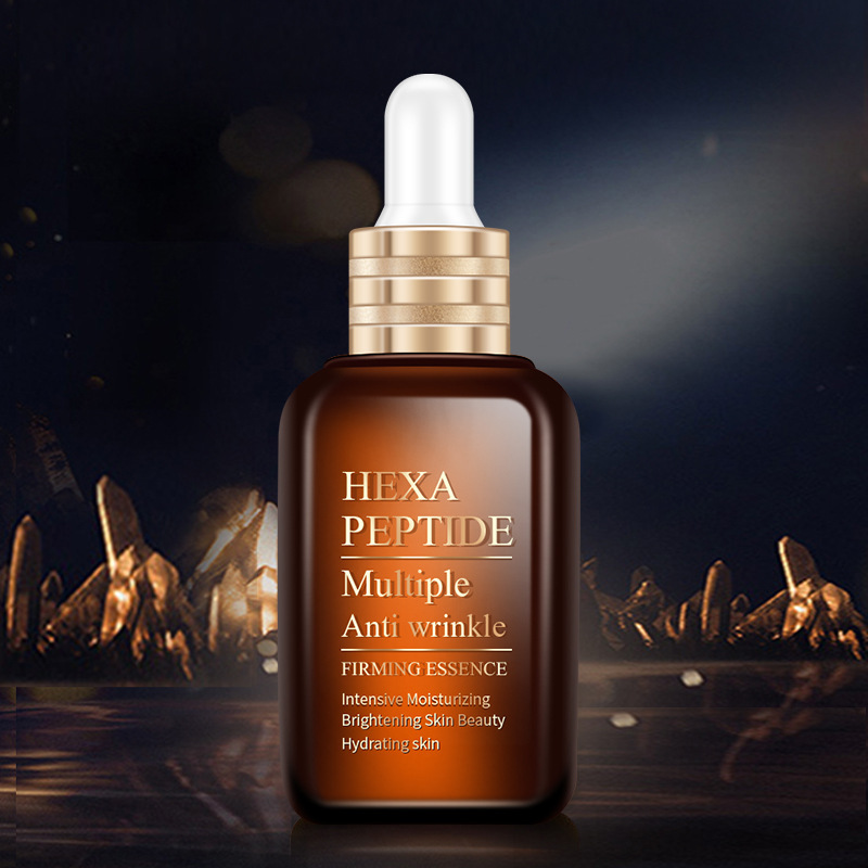 Qianzi Small Brown Bottle Six-Peptide Multi-Firming Anti-Wrinkle Essence Hydrating Moisturizing Original Solution Firming Anti-Wrinkle Essence