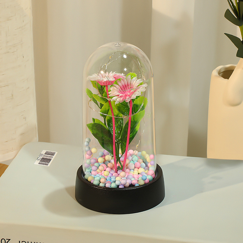 ロマンチックなバレンタインデー520告白プレゼント誕生日プレゼントシミュレーション花led発光蝶金箔花飾り|undefined