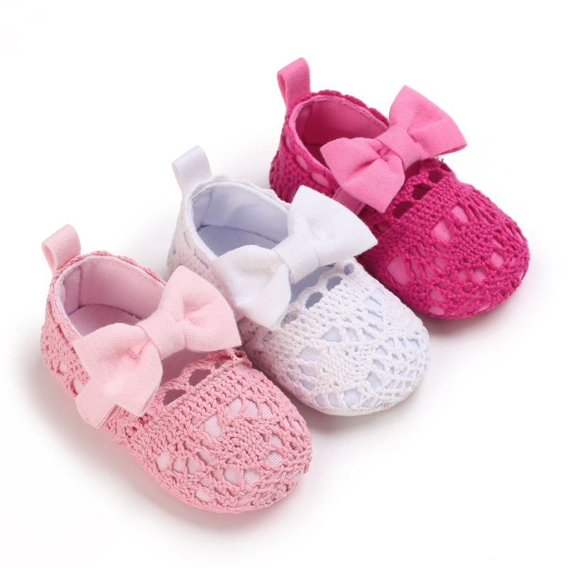 Primavera y otoño zapatos de niño para 0-1 años encaje bebé niñas zapatos suave suela Bebé Zapatos de una sola pieza entrega