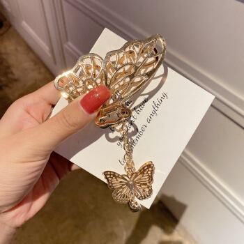 Celebridad de Internet 2024 Nueva Perla grande horquilla clip de pelo hembra Cabeza trasera horquilla tocado clip avanzado clip de tiburón