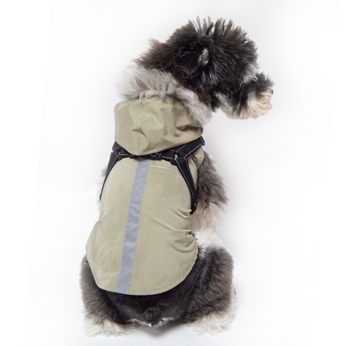 New clothes for dogs, medium and large dogs, small dogs, traction reflective waterproof breathable raincoat wholesale