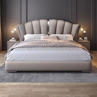 Custom Italian-Style Light Luxury Single Bed, Modern Simple Luxury Wedding Room Upholstered Bed with Storage, Trending Online, Cross-Border