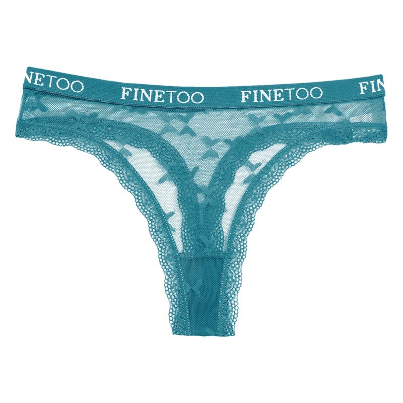Sexy ladies underwear low waist transparent Women's briefs butterfly flower lace thong L052