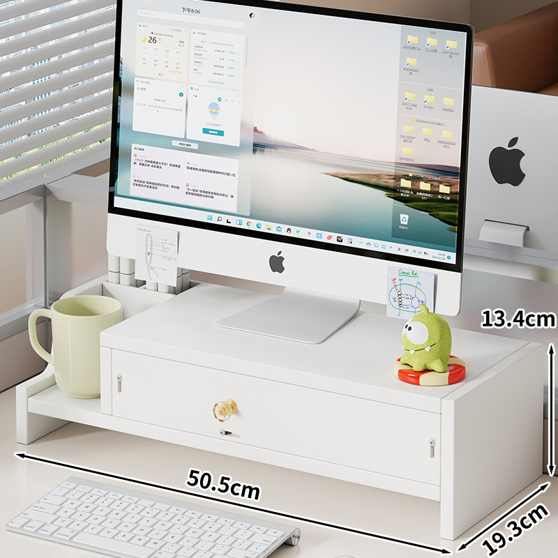 C타입(펜홀더+대형서랍+컵홀더+뒷판포함)-화이트