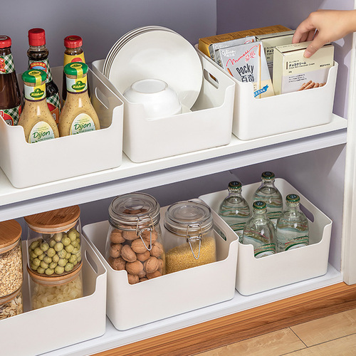 Storage box home kitchen cabinet miscellaneous basket finishing basket desktop cabinet drawer snack rack storage box