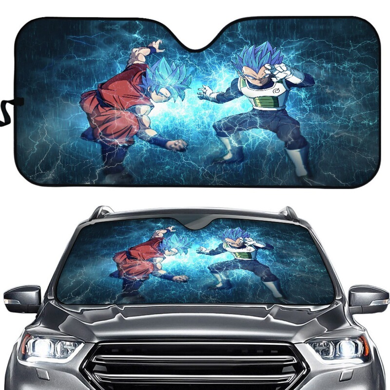 Summer Cross-border Hot Sale Products Nine Dragon Ball Anime Character Printing Sunshade Car Sun Visor Can Be Drop Shipping