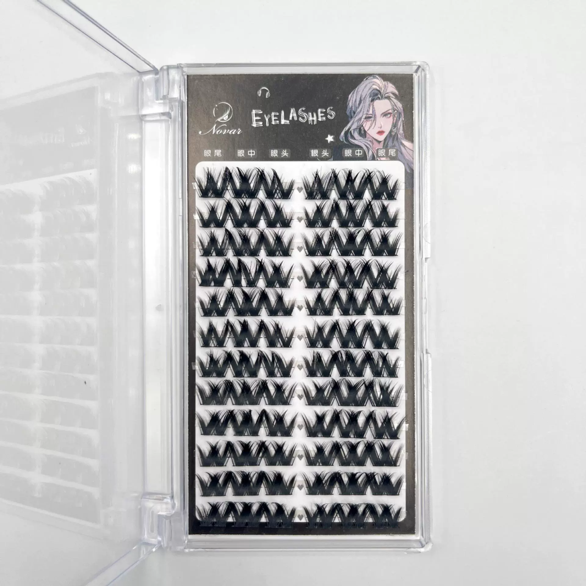 Dense curling false eyelashes, European style