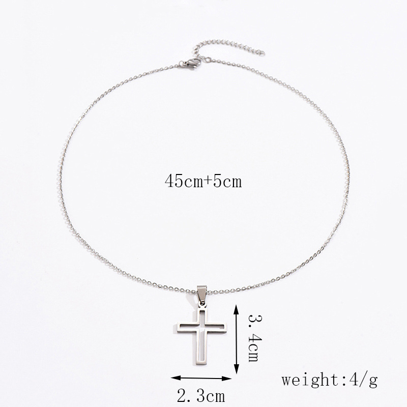 Original Design Cross Stainless Steel Plating Pendant Necklace 1 Piece