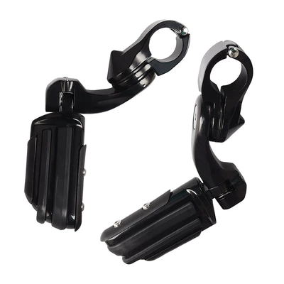 Footrests Motorcycle Modification Parts, Motorcycle pedals - 6-pedals-black-large-pedal-ring-black