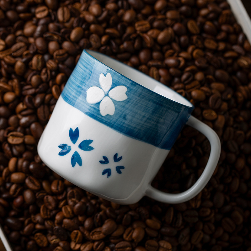 Taza de estilo europeo Taza de bebida de cerámica Taza de estilo retro Taza de café Taza de leche para el desayuno casero