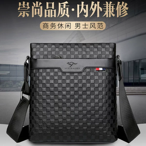 New leather men's business shoulder bag, conference bag, briefcase, stylish and high-quality men's handbag
