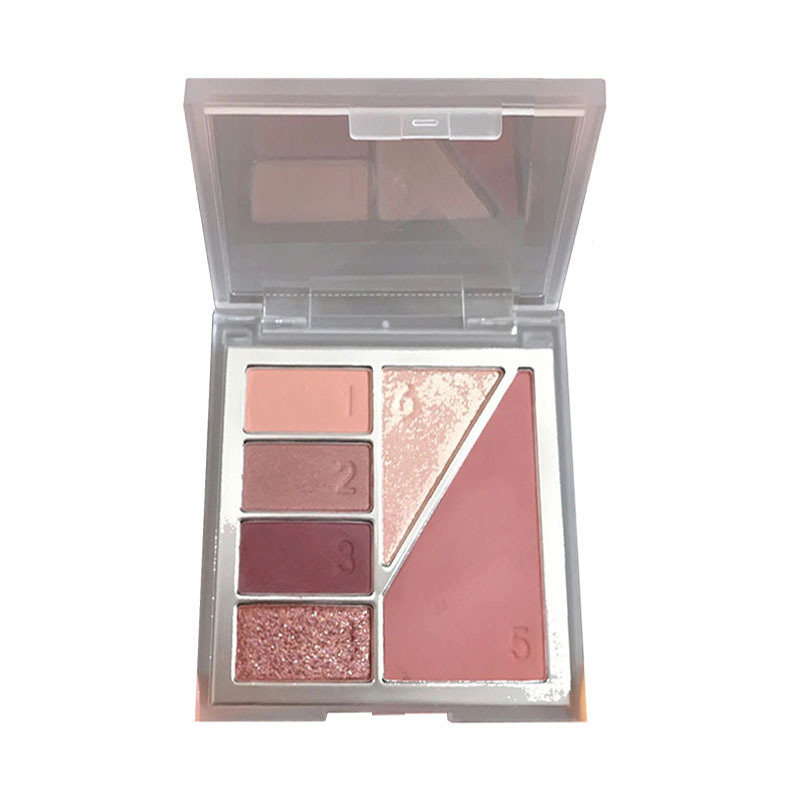 DIKALU acabado maquillaje todo en uno paleta rosa paleta de sombras de ojos maquillaje con lentejuelas color tierra rubor de alto brillo INS estudiante barata mujer