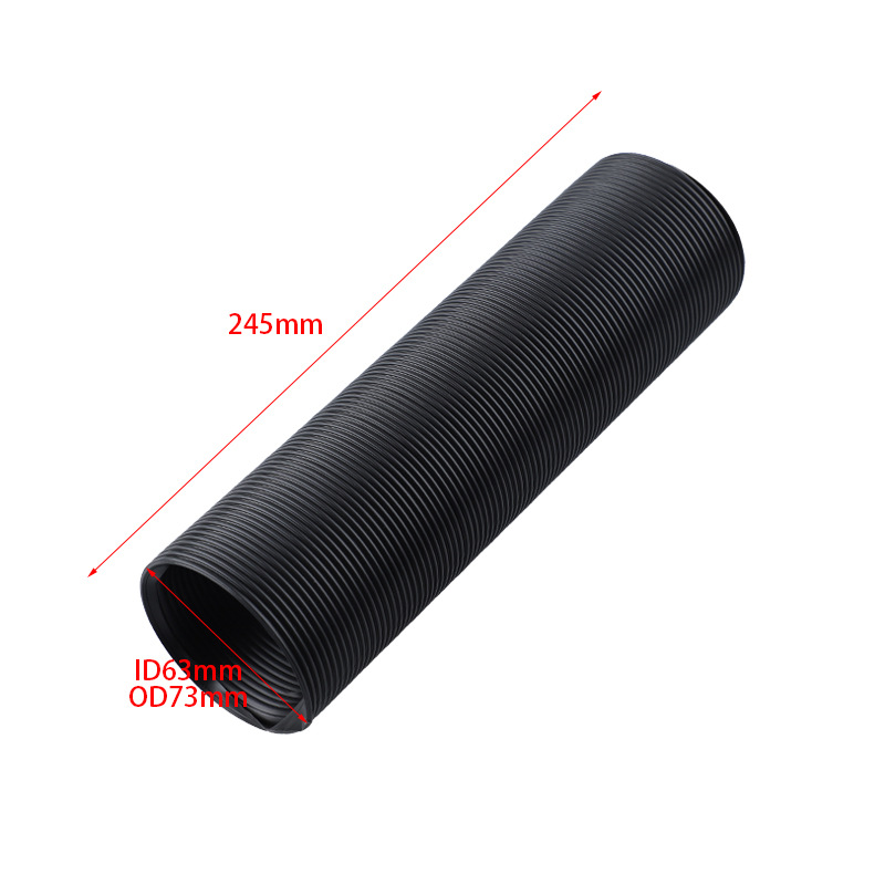Steel wire corrugated pipe car modification 50/63/76MM air intake telescopic pipe air guide hose air intake air guide elbow 1M