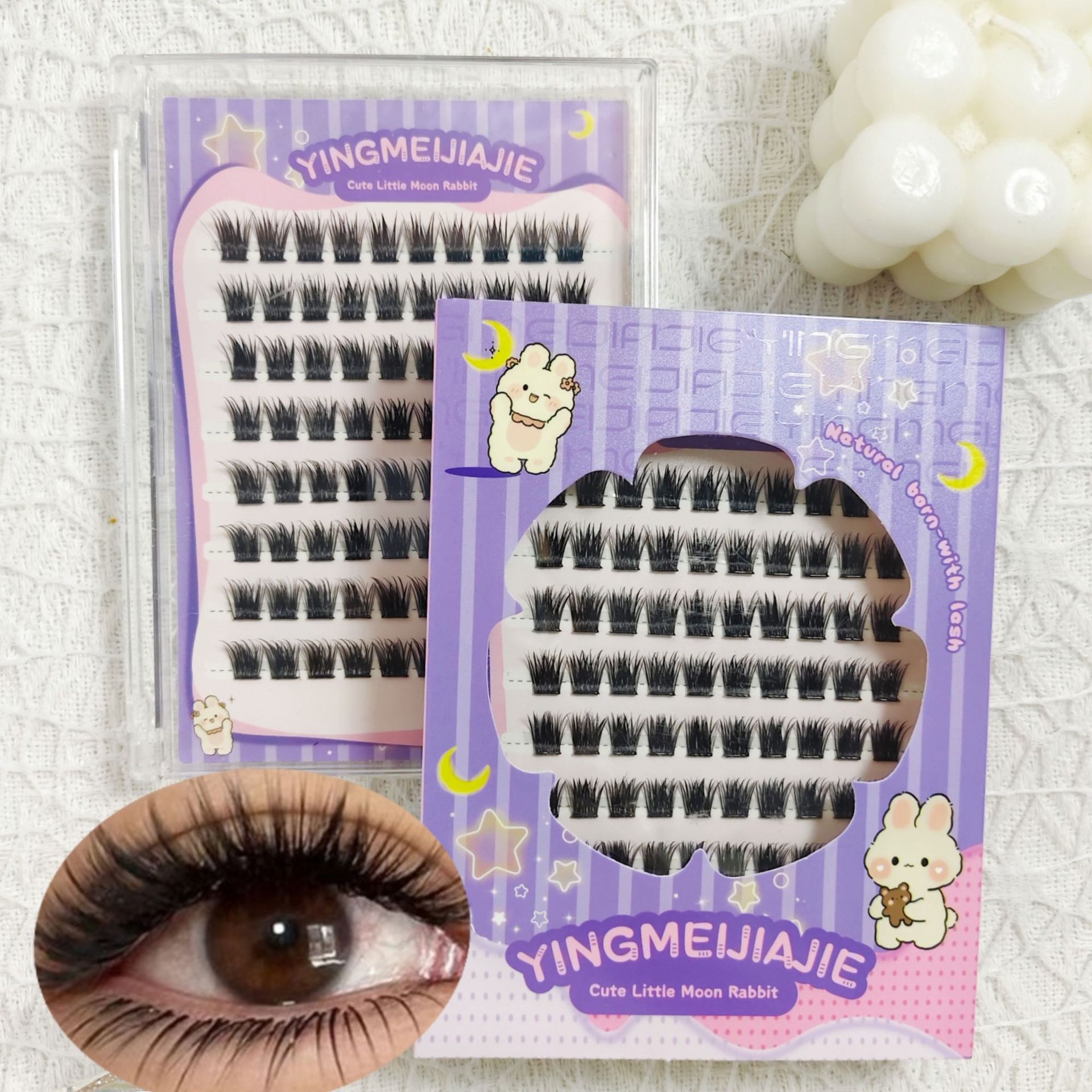 Transfronterizos falsas pestañas caja de regalo empaquetado ocho filas YF26 pestañas animadas naturales adecuadas para el juego de roles sin pegamento falsas pestañas