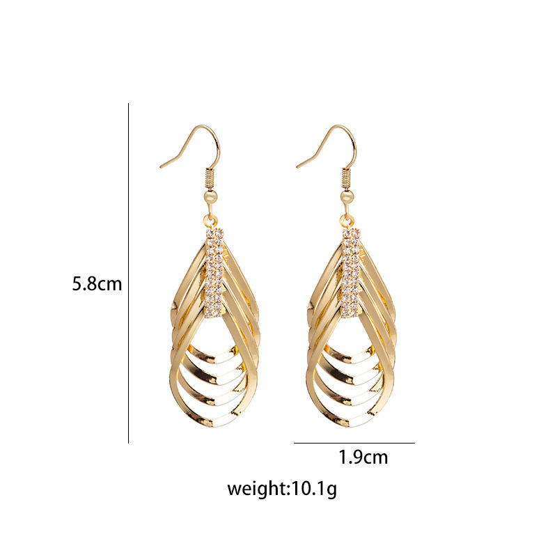Simple Style Geometric Iron No Inlaid Earrings display picture 1