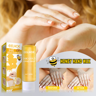 EELHOE 24k Gold Hand Mask Honey Hand Wax Tender Moisturizing Moisturizing Exfoliating Hand Mask