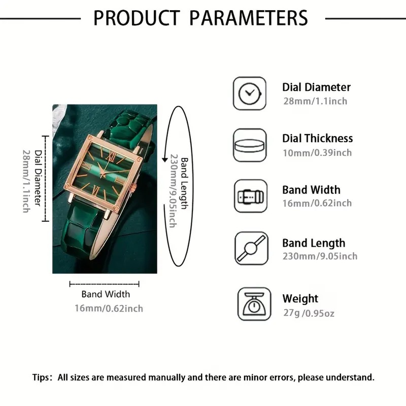 Title 1, Kvadratni sat sa kaišem i komplet narukvice sa ...
