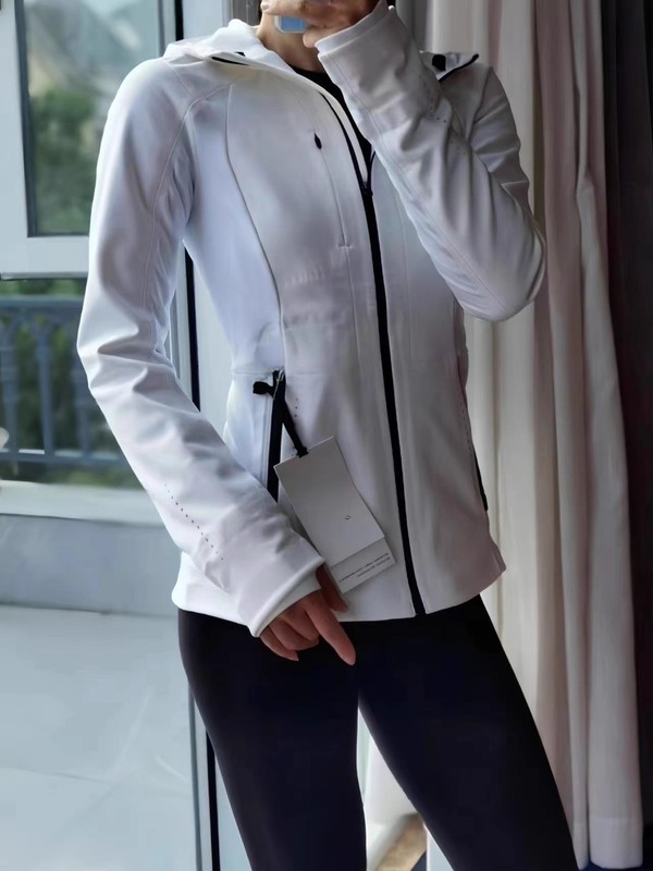 lulu春季软壳连帽显瘦夹克冲锋衣同款女士户外徒步修腰款棒球服|undefined