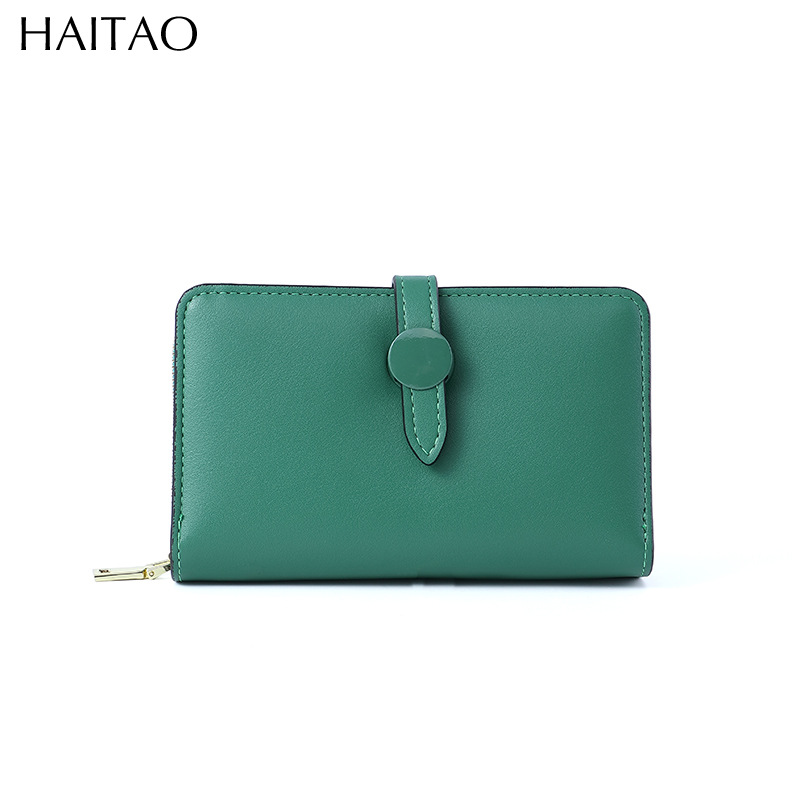 Color sólido corto de las mujeres a juego 2023 verano simple transfronterizo monedero coreano creativo multi-Tarjeta cartera fabricante