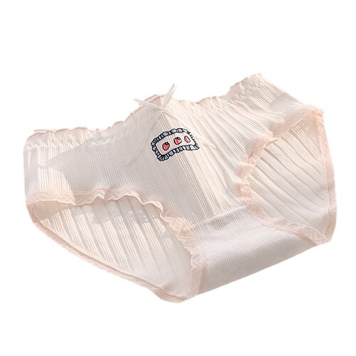 Underwear for Ladies Double-layered Inseam Invisible Mid-rise Summer and Spring Triangular Shorts for Girls