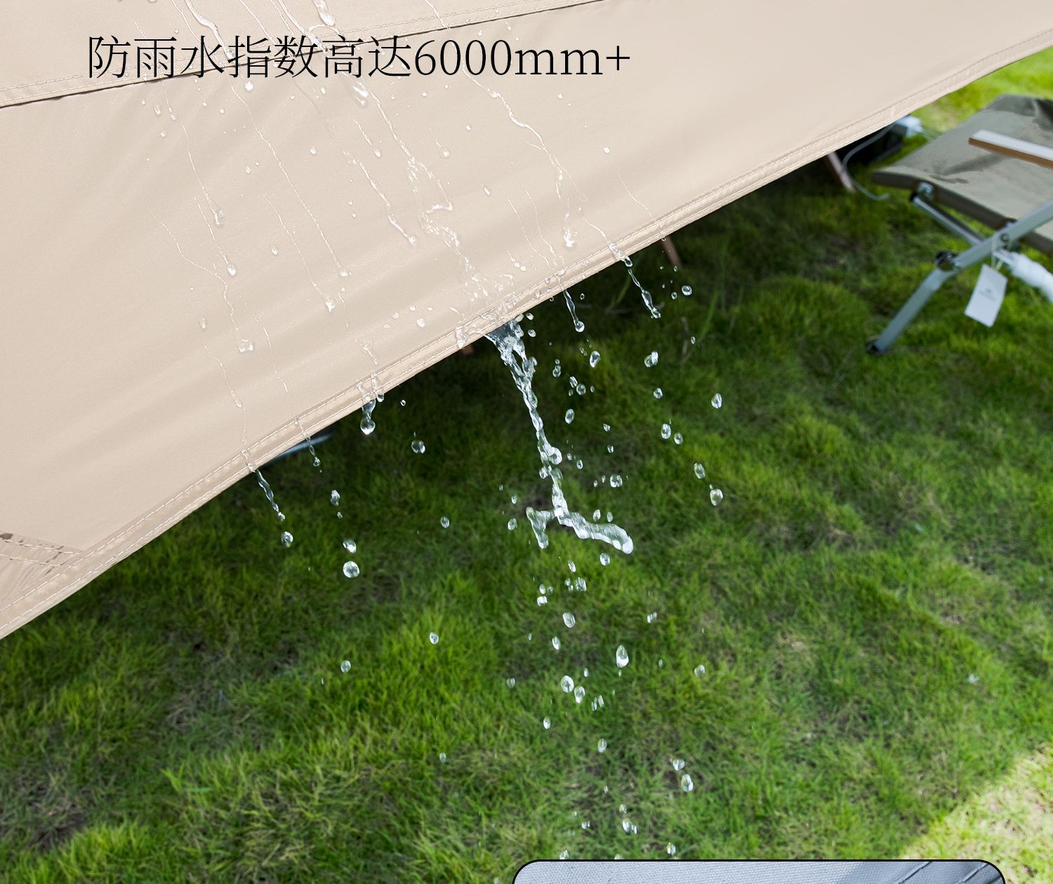 Mountain Guest's New Titanium Black Plastic Canopy Camping Style Outdoor Portable Outdoor Canopy Is Wind-Proof, Rain-Proof and Uv-Proof