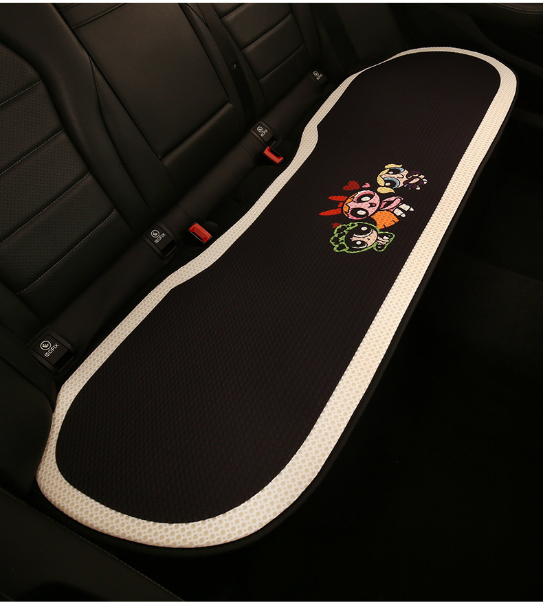 Cartoon cute women's four seasons universal breathable car cushion Apsara police Single piece Single Seat 3-piece seat cushion