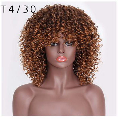 África comercio exterior explosivo cabeza pequeña pelucca damas corta cabeza negra pequeña pelucca Curly Afro Wig