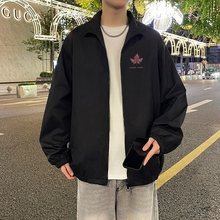 大学生港风宽松外套男潮牌百搭ins立领冲锋衣上衣防风夹克棒球服