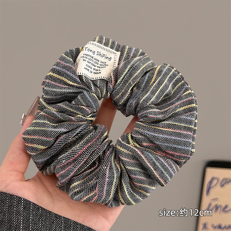 Sensación de la muchacha colorida banda de cabello intestino grueso de alta elasticidad duradera cuerda de cabello lindo cabeza de bola de goma red tocado rojo