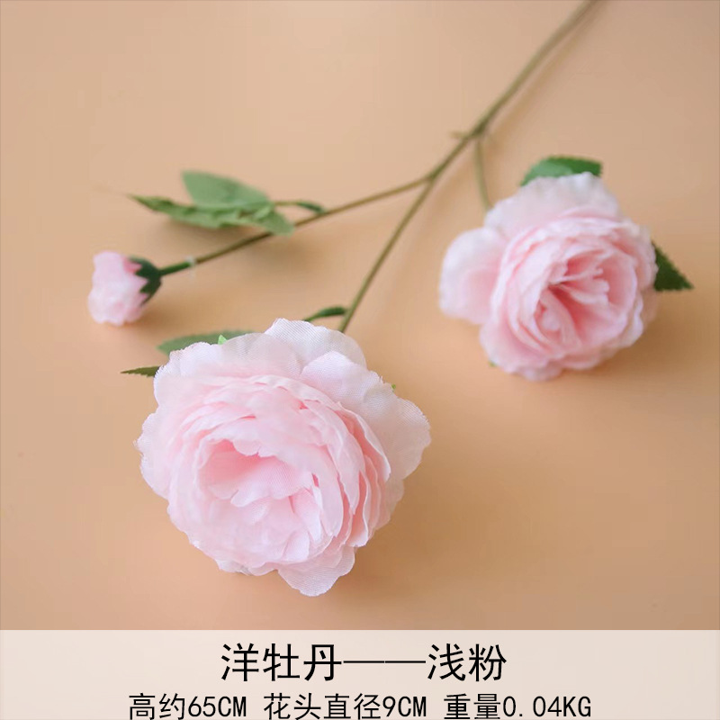Peonía extranjera, rosa brasileña, boda, flor artificial, flor falsa, flor artificial, decoración del hogar, accesorios de vestir al por mayor