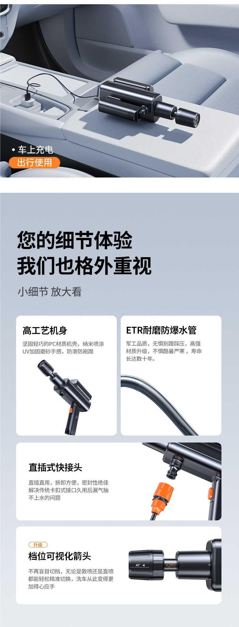 Wireless Car Washing Machine, High-Pressure Water Gun, Household Electric Lithium Battery, 2026 New Model Cleaning Machine, Powerful Booster Device