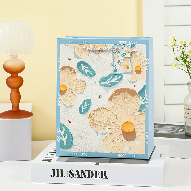 파란 꽃; 흰색 판지; 19.5*14.5*10