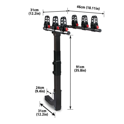 Car-Mounted Bicycle Rack, Three-Bike Car bike rack