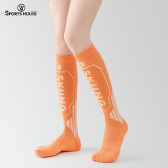 Sport'sHouse women's high-top thickened warm wool ski socks towel bottom sports socks