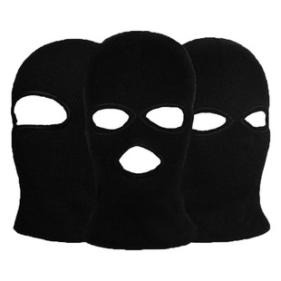 Warm Headgear Winter Three-hole Hat Black Masked Cold-proof Windproof Motorcycle Mask Full Face Riding Hood for Women