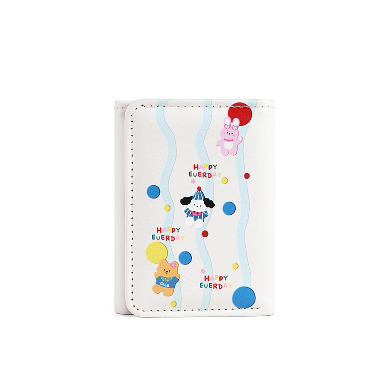 Impresión de dibujos animados billetera plegable billetera multifuncional billetera antimagnética billetera de venta