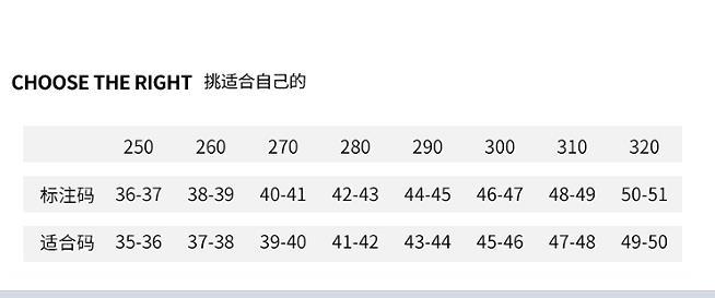尺码表