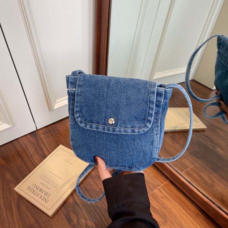 Denim Bag for Women, Harajuku Style, Versatile Casual Crossbody Bag, Simple Literary Shoulder Bag, Cloth Bag, Simple Bucket Bag Denim Bag for Women, Harajuku Style, Versatile Casual Crossbody Bag, Simple Literary Shoulder Bag, Cloth Bag, Simple Bucket Bag