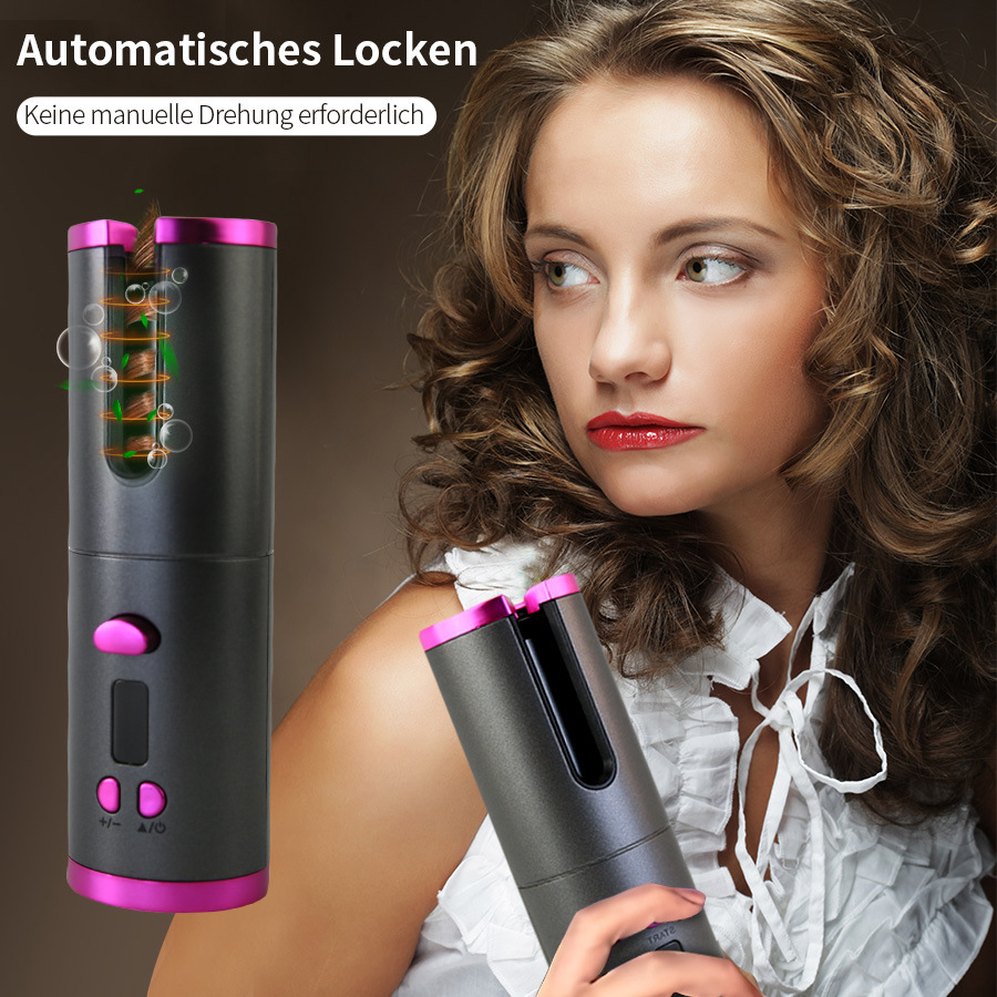 FUENTE de suministro directo de fábrica LCD de carga inalámbrica portátil inteligente hogar pequeño mini rizador de pelo
