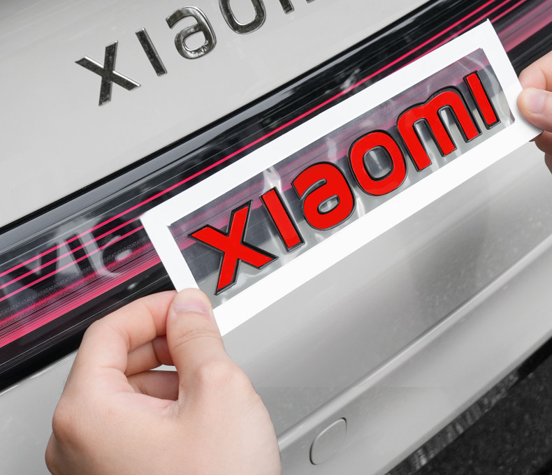Suitable for Su7 Car Logo Sticker Modification, Black Warrior Accessories, Xiaomi Yu7 Blackened Car Logo Sticker, Car Body Decoration Sticker