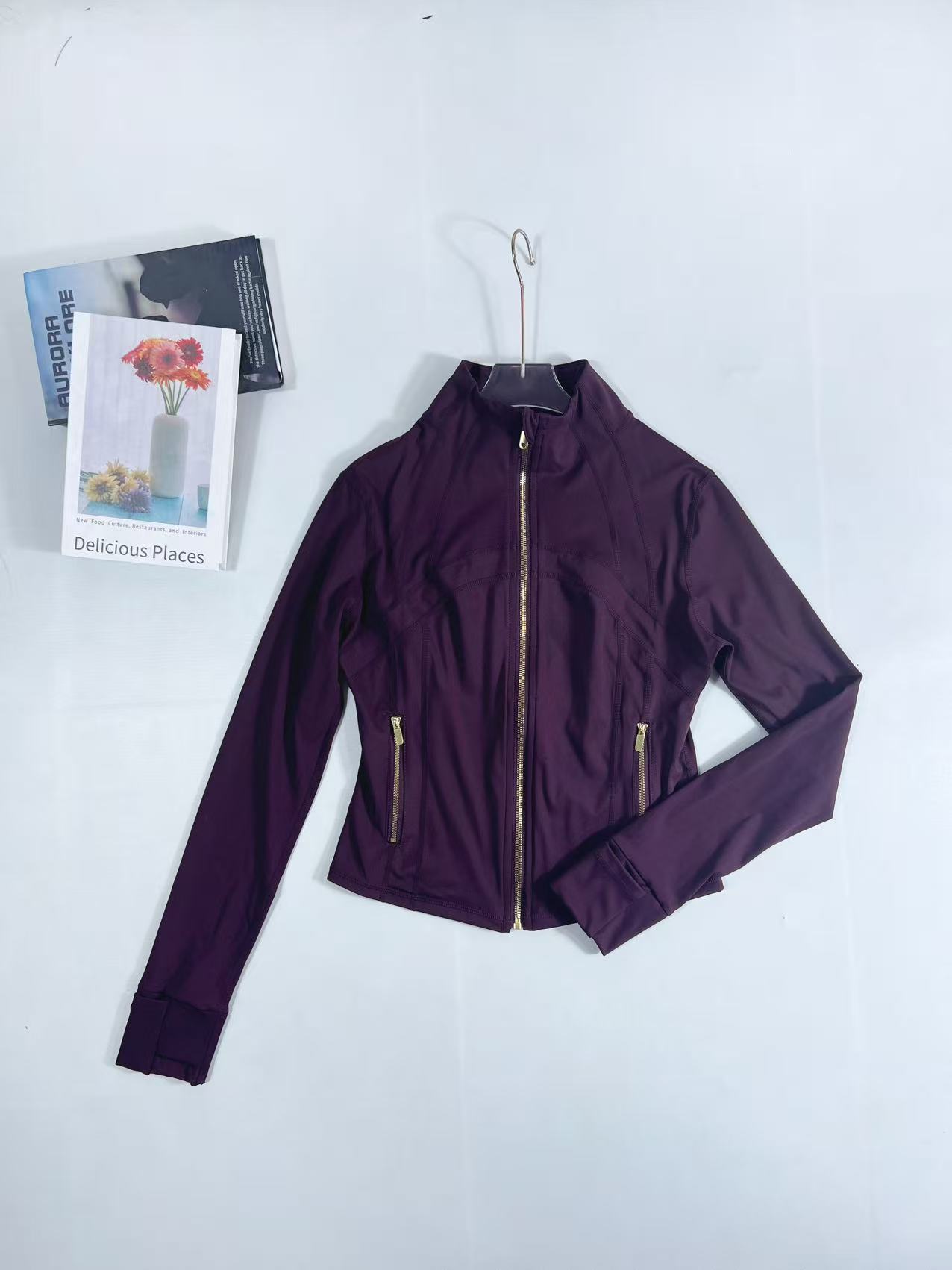 Plum purple gold short jacket