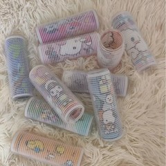 韩版卡通空气刘海卷发筒铝芯自粘卷发筒蓬松卷发器尼龙发卷不伤发