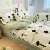 winter thickening milk Four piece suit Plush keep warm Coral Quilt cover Flannel sheet Quilt cover The bed Supplies