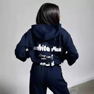 欧美跨境印花春秋冬新款卫衣套装运动LOGO长袖套头长裤两件套