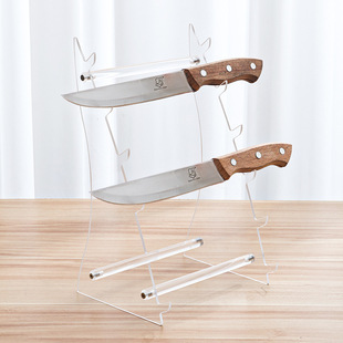 Acrylic desktop knife display storage rack folding knife butterfly knife saber fruit knife kitchen display rack