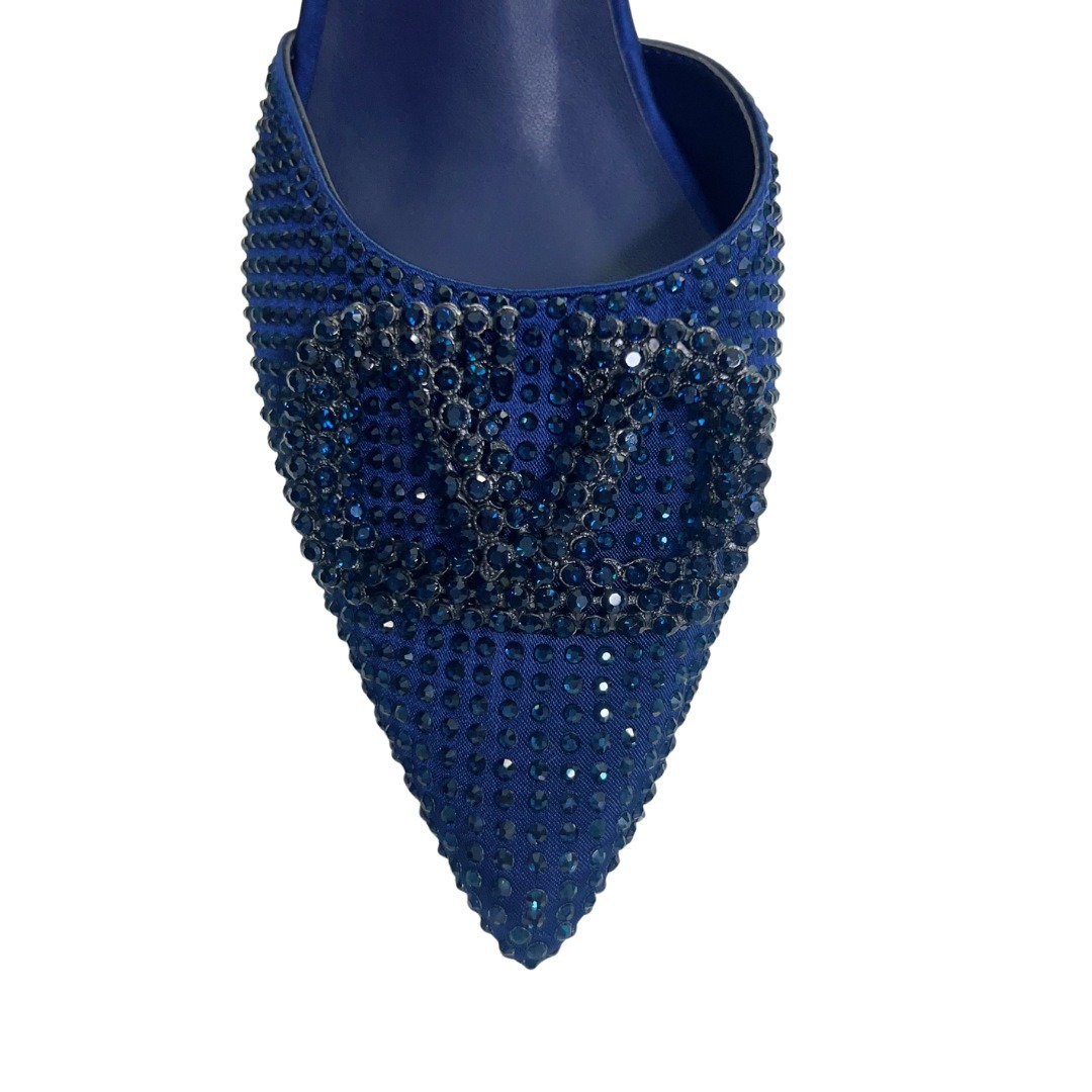 Zapatos de estilo italiano nuevos zapatos de tacones altos de lujo con diamantes zapatos de banquete de mujer zapatos de punta de mujer image 5